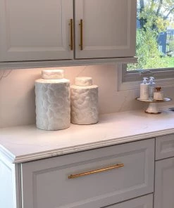 Inspire Me! Home Decor Jars Patterned White Jar With Lid (2 Sizes)