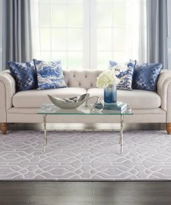 Nourison Joli Area Rug - Grey/White (3 Sizes) PILLOWS, RUGS, & THROWS