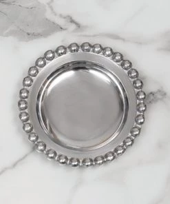 Inspire Me! Home Decor Beaded Round Decorative Plate (2 Colors)