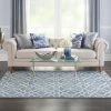 Nourison Joli Area Rug - Blue/White (3 Sizes) PILLOWS, RUGS, & THROWS