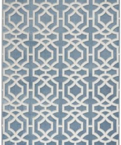 Nourison Joli Area Rug - Blue/White (3 Sizes) PILLOWS, RUGS, & THROWS