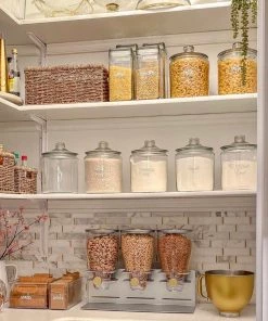 Inspire Me! Home Decor Large White Script Pantry Labels