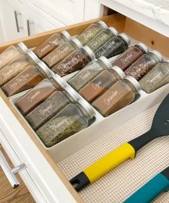 Inspire Me! Home Decor KITCHEN Black And White Script Spice Labels