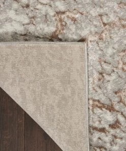 Nourison Metallic Abstract Area Rug Style 2 - Grey/Mocha (4 Sizes) PILLOWS, RUGS, & THROWS